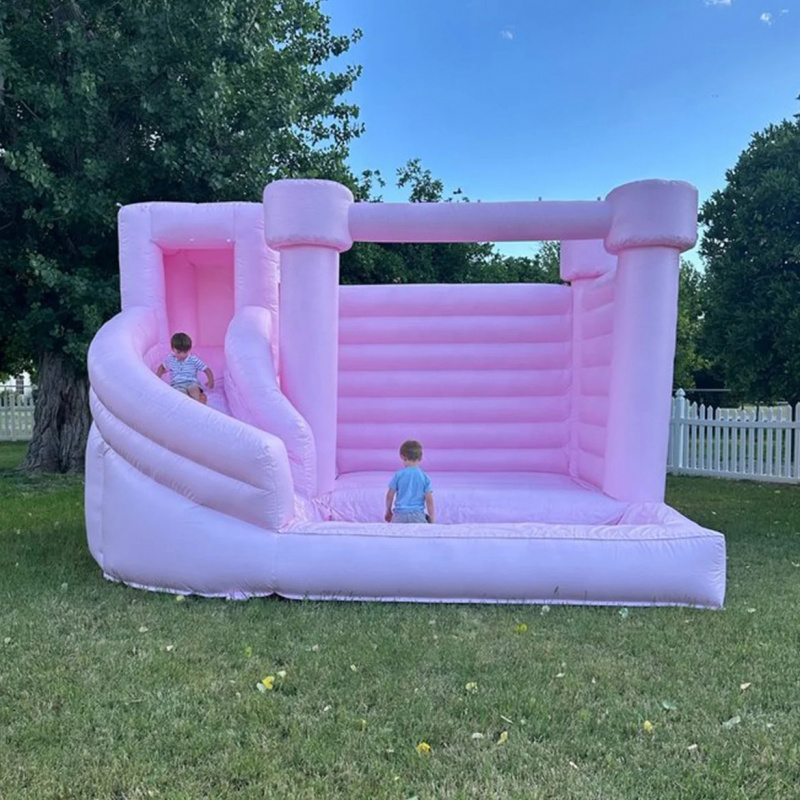 Water Slide Inflatable - Custom Pink Castle Inflatable Bounce House