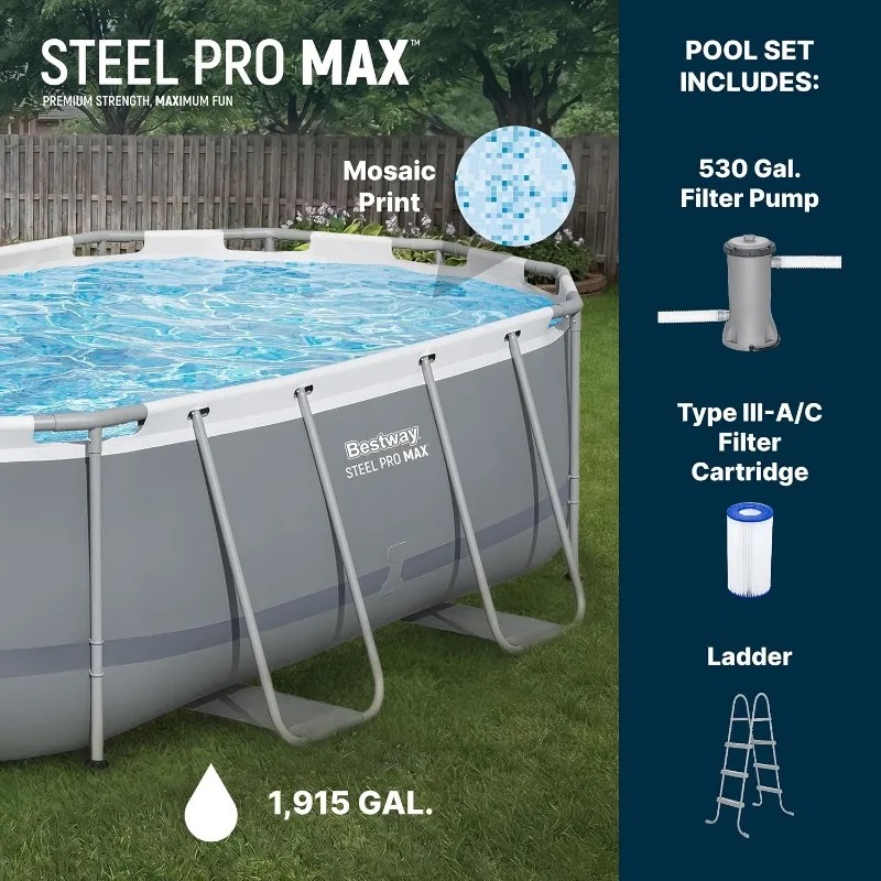 Bestway Steel Pro MAX 14ft x 8 - Pool Ladder Above Ground review and price
