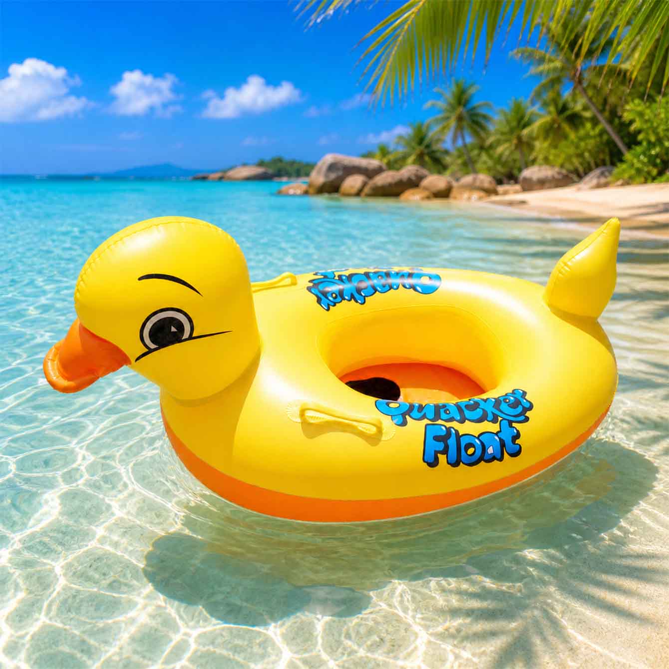 1PC Inflatable Duck Pool Float - Pool Float Ring Inflatable review and price
