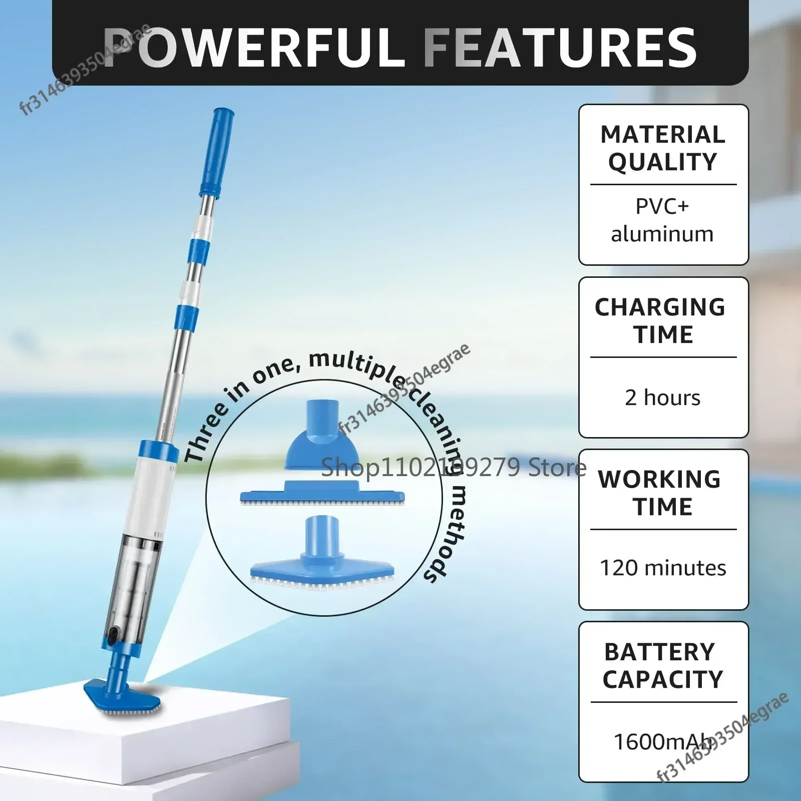 Rechargeable Portable Handheld - Pool Vacuum Manual review and price