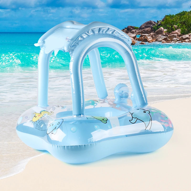 Kids Baby Pool Float with Sun  - Pool Float Ring Inflatable review and price