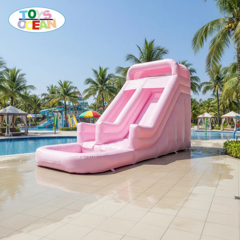 Commercial Grade Pink Double L - Water Slide Inflatable review and price