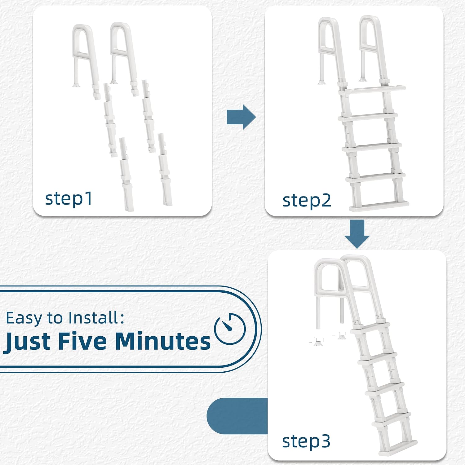 Pool Ladder, 5-Step Pool Stair - Pool Ladder Above Ground review and price
