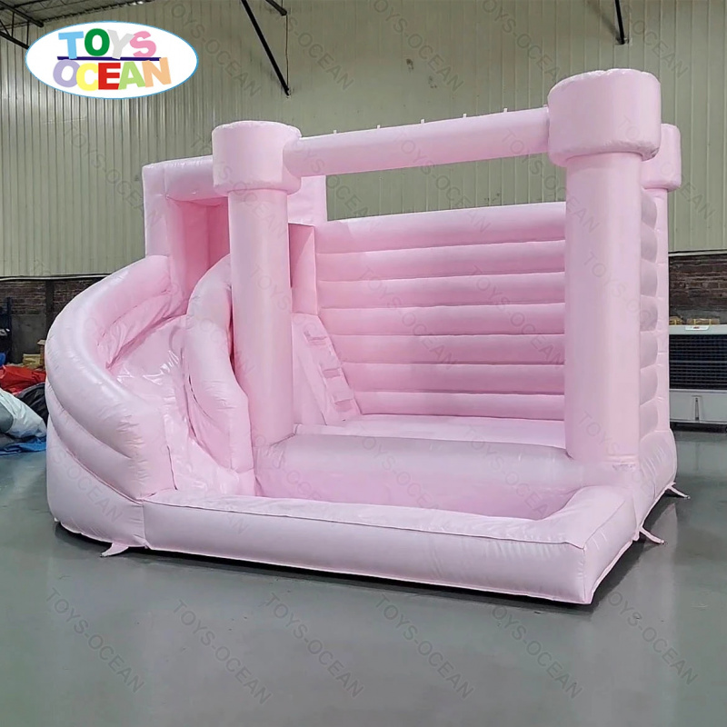 Custom Pink Castle Inflatable  - Water Slide Inflatable review and price