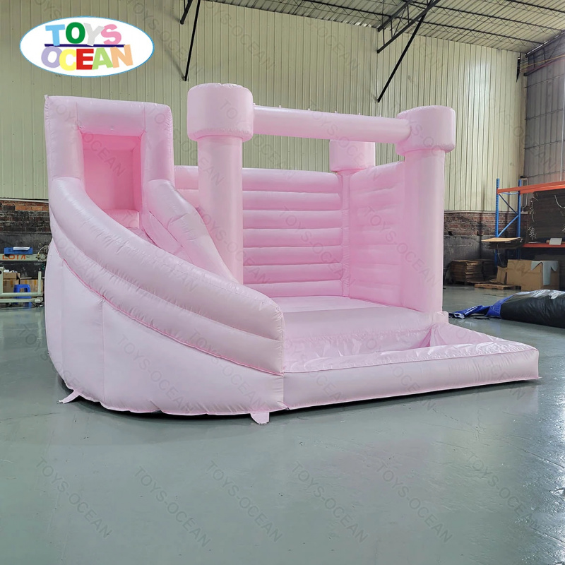 Custom Pink Castle Inflatable  - Water Slide Inflatable review and price