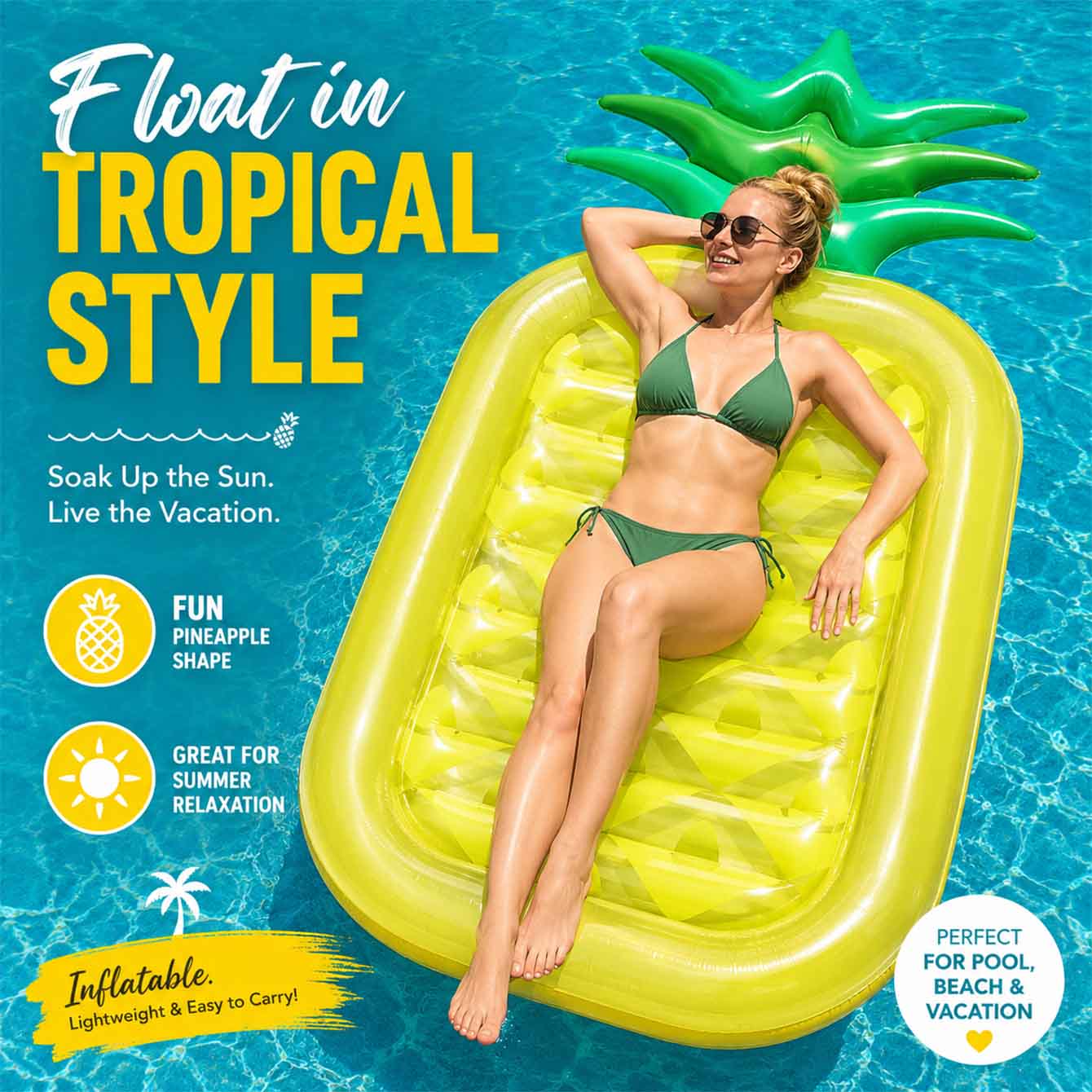 Inflatable Pool Float, Inflata - Pool Lounger Inflatable review and price