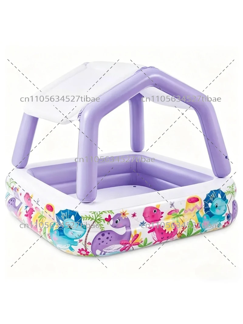 Inflatable Rainbow Kids Pool w - Water Slide Inflatable review and price