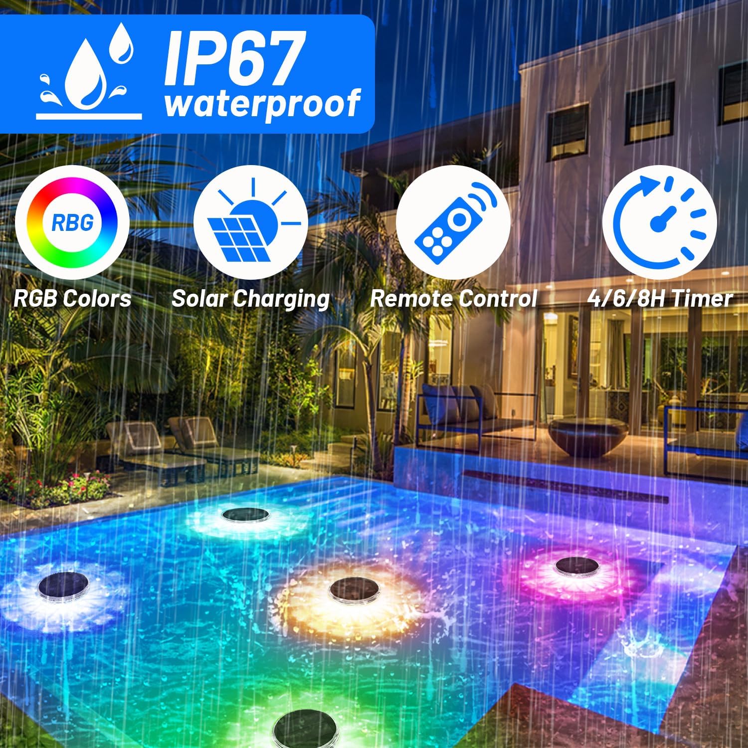 Pool Lights,Solar Rechargeable - Pool Light Solar Rechargeable review and price