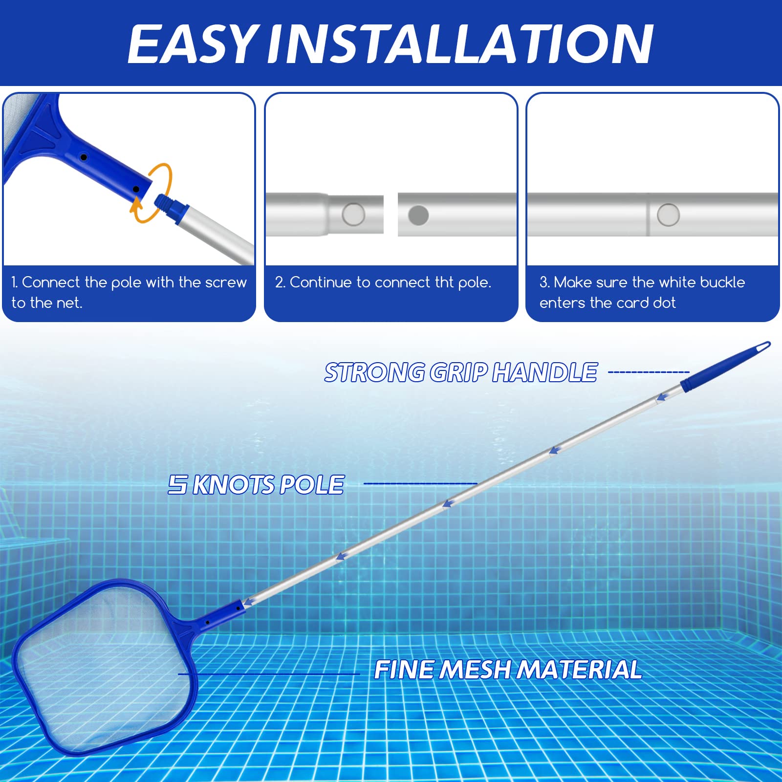 Swimming Pool Leaf Skimmer Net - Pool Skimmer Net review and price