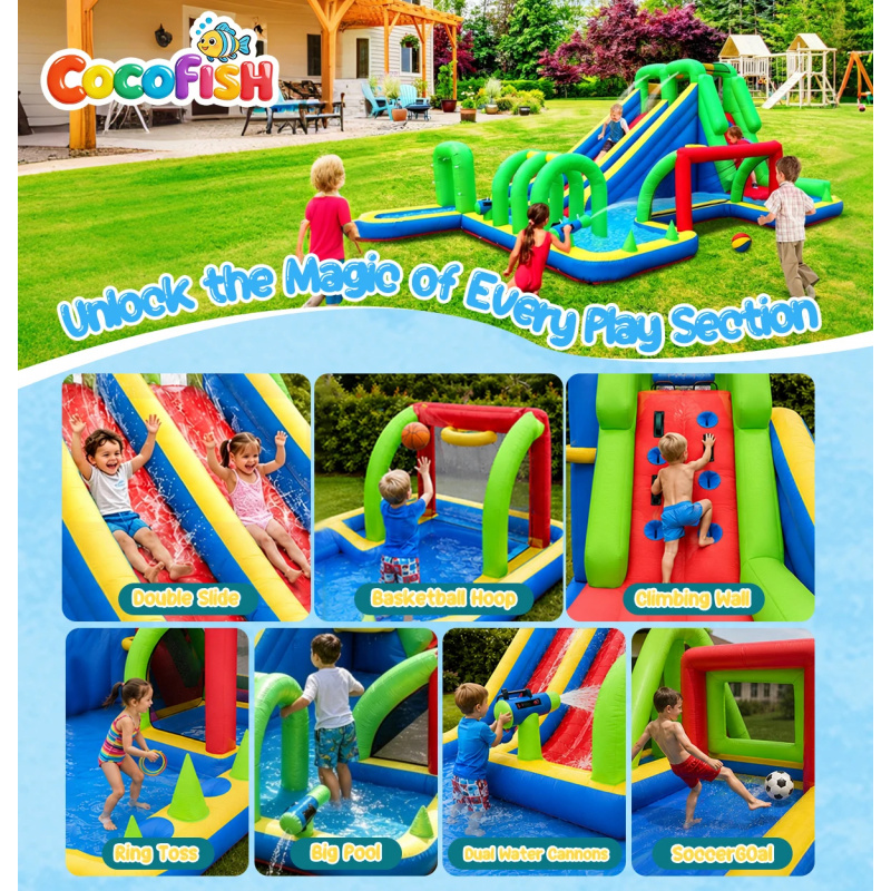 Cocofish Large Inflatable Wate - Water Slide Inflatable review and price