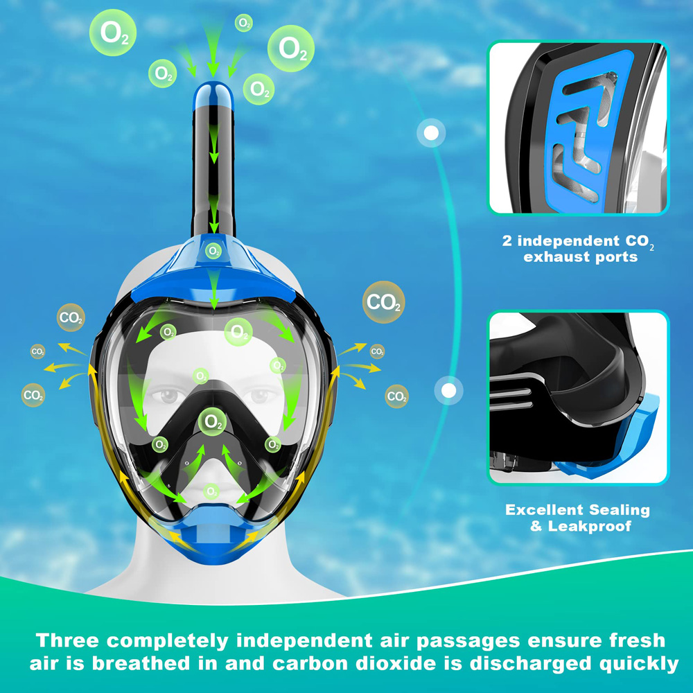Full Face Snorkel Mask with La - Snorkel Mask Full Face review and price
