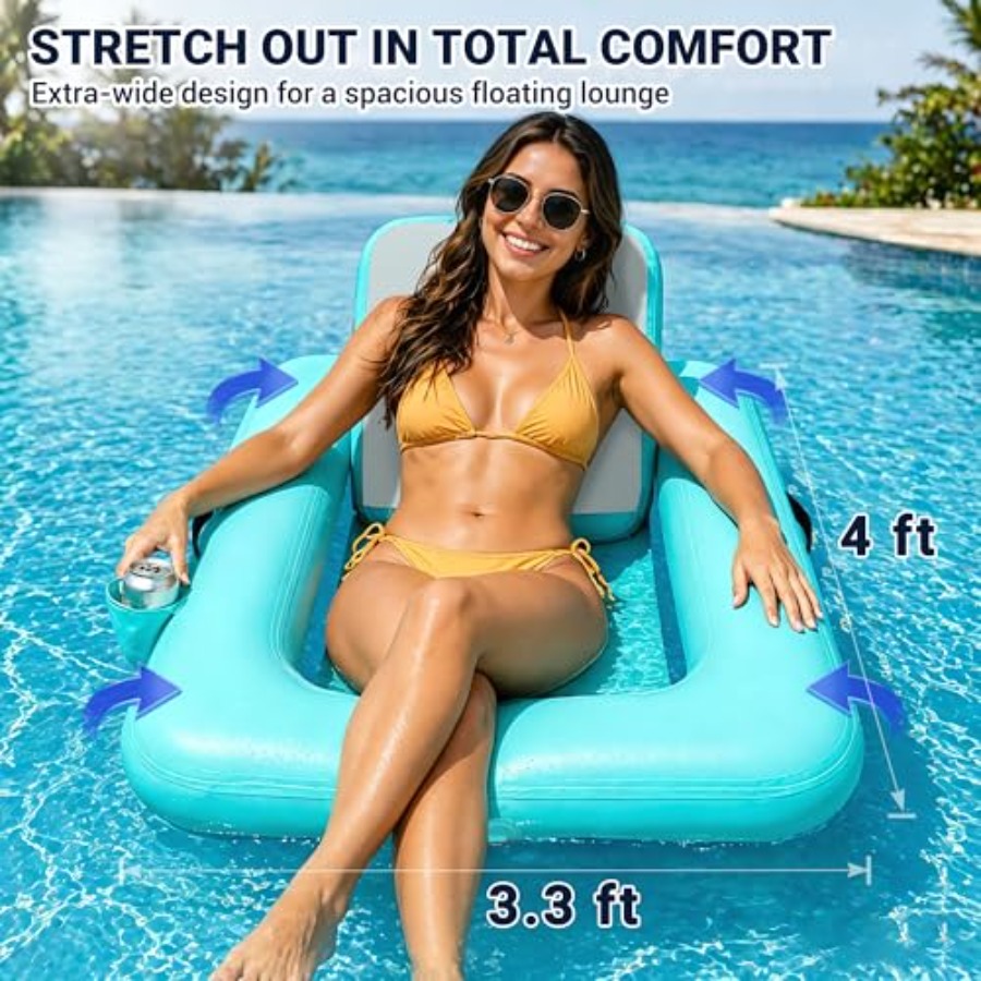 Floating Chairs with Backrest  - Pool Lounger Inflatable review and price