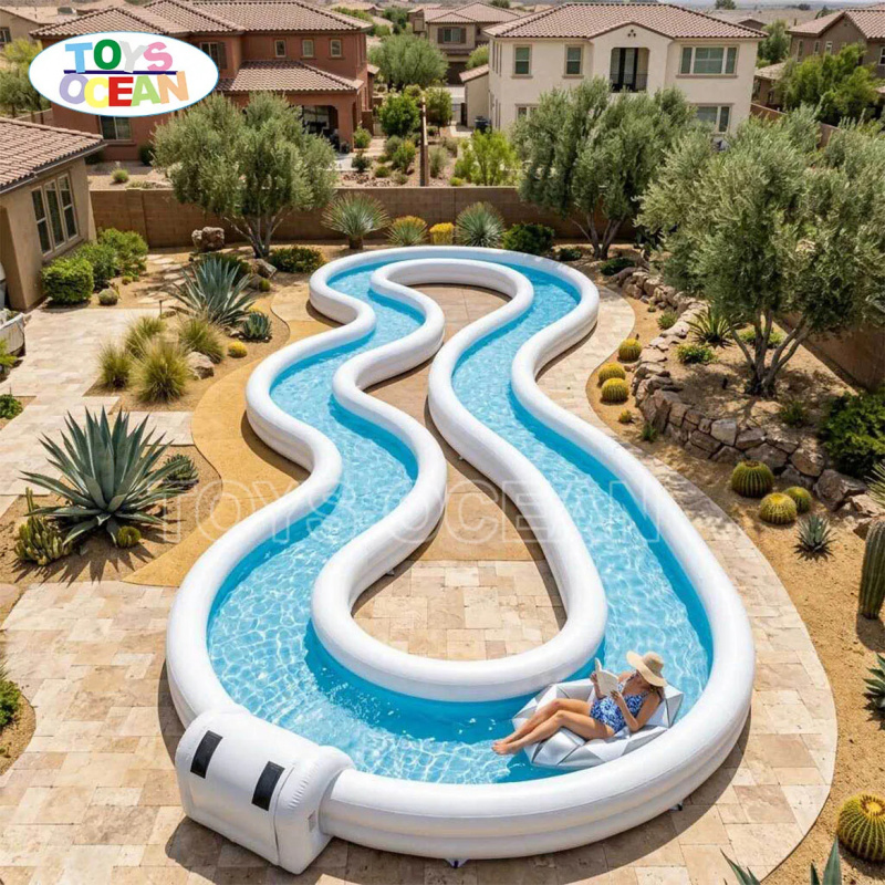 Commercial Inflatable Lazy Riv - Water Slide Inflatable review and price